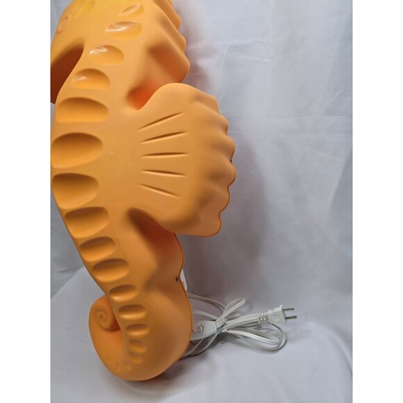 IKEA Smila Sjohast Seahorse Wall Mounted Lamp Large Orange Cord Plug Light VTG - Picture 3 of 8